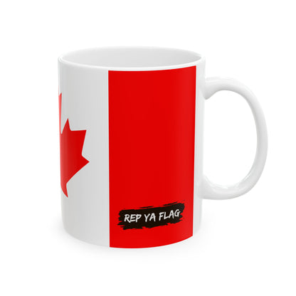 Canada Flag Coffee Tea Mug 11oz 15oz | Canadian Heritage Mug | Rep Ya Flag