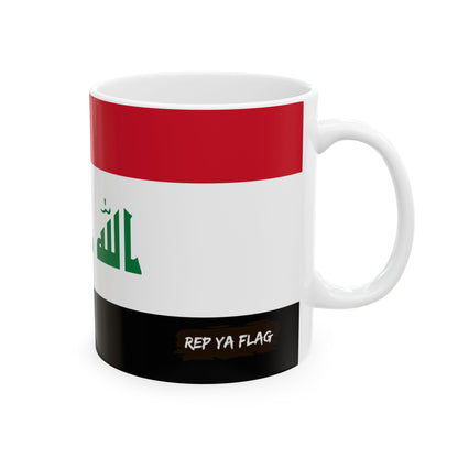 Iraq Flag Coffee Tea Mug 11oz 15oz | Rep Ya Flag Ceramic Mug