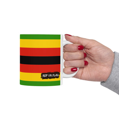 Zimbabwe Flag Mug Ceramic Coffee Cup | 11oz 15oz | Rep Ya Flag