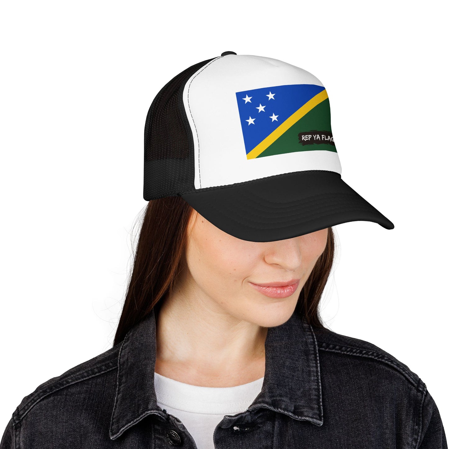 Solomon Islands Flag Foam Trucker Hat | Solomon Islander Pride Snapback Cap | Rep Ya Flag
