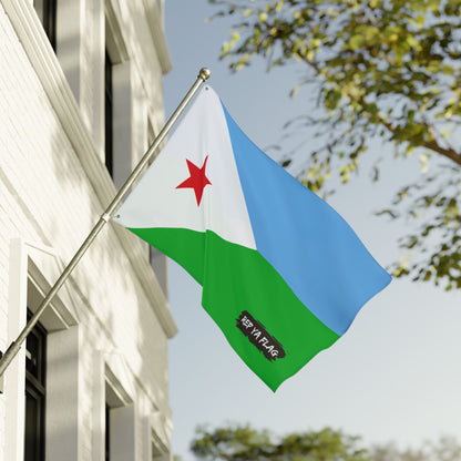 Djibouti Flag Garden Banner | Double Sided Outdoor Flag | Rep Ya Flag