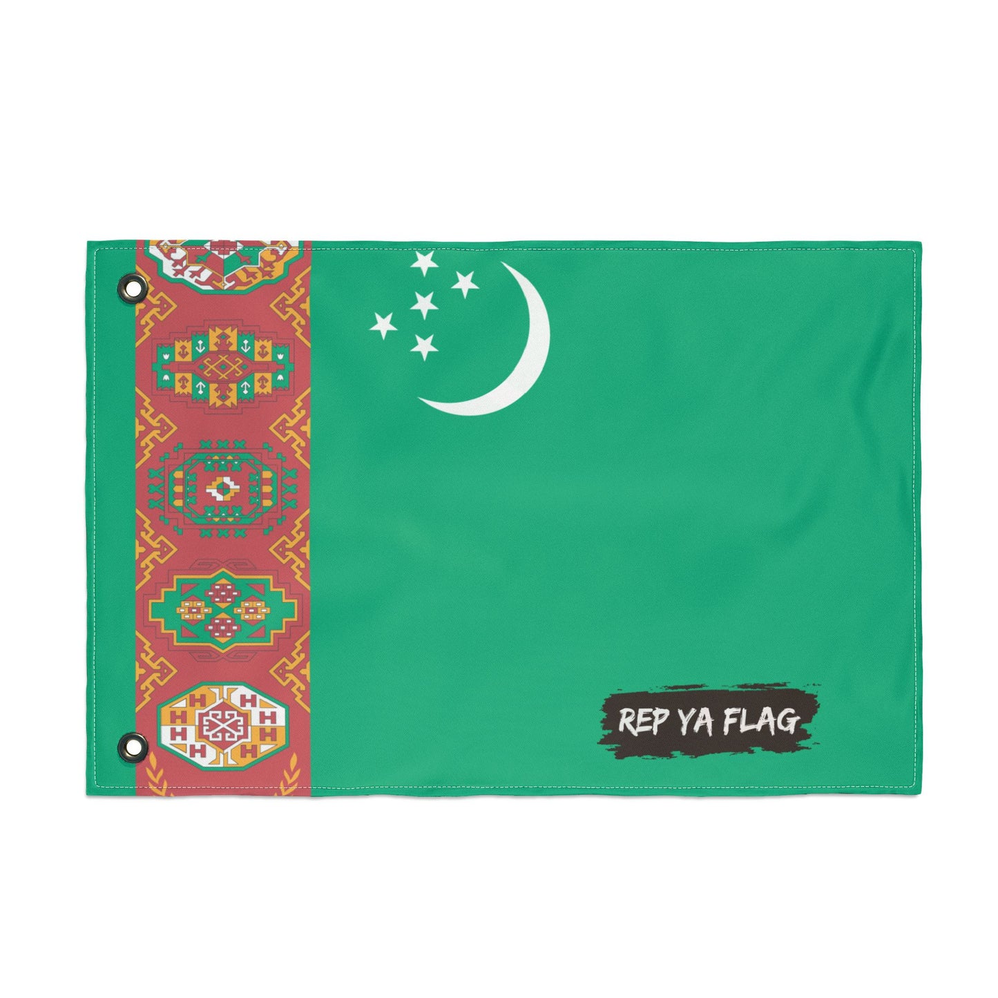 Turkmenistan Flag Garden Banner | Double-Sided Outdoor Flag | Rep Ya Flag