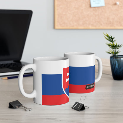 Slovakia Flag Coffee Tea Mug 11oz 15oz | Rep Ya Flag Ceramic Mug