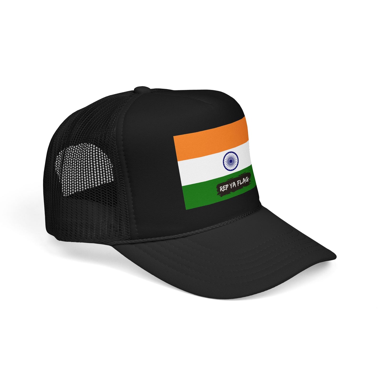 India Flag Foam Trucker Hat | Indian Pride Snapback Cap | Rep Ya Flag