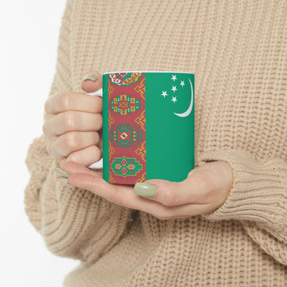 Turkmenistan Flag Coffee Tea Mug 11oz 15oz | Rep Ya Flag Ceramic Mug