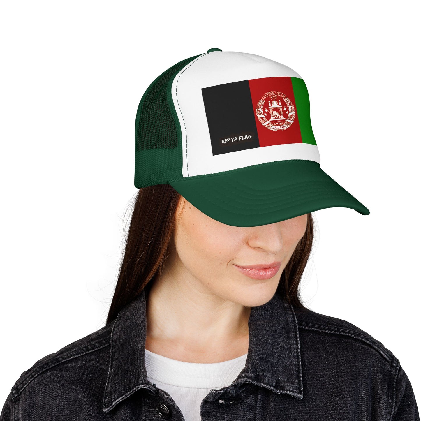 Afghanistan Flag Foam Trucker Hat | Rep Ya Flag design