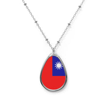 Taiwan Flag Oval Necklace
