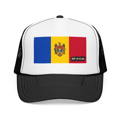 Moldova Flag Foam Trucker Hat | Moldova Pride Snapback Cap | Rep Ya Flag