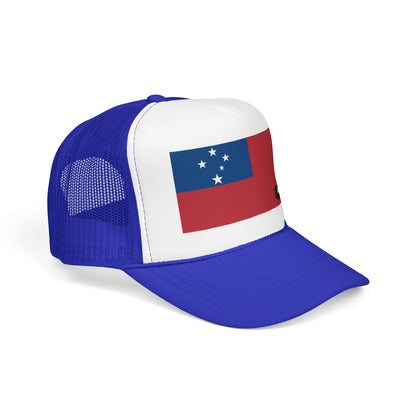Samoa Flag Foam Trucker Hat | Samoan Pride Snapback Cap | Rep Ya Flag