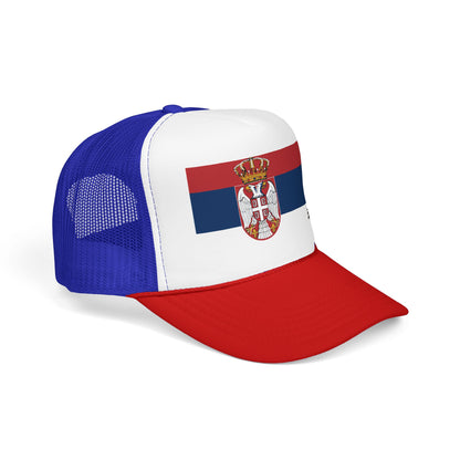 Serbia Flag Foam Trucker Hat | Serbian Pride Snapback Cap | Rep Ya Flag