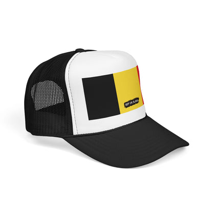 Belgium Flag Foam Trucker Hat | Belgian Pride Snapback Cap | Rep Ya Flag