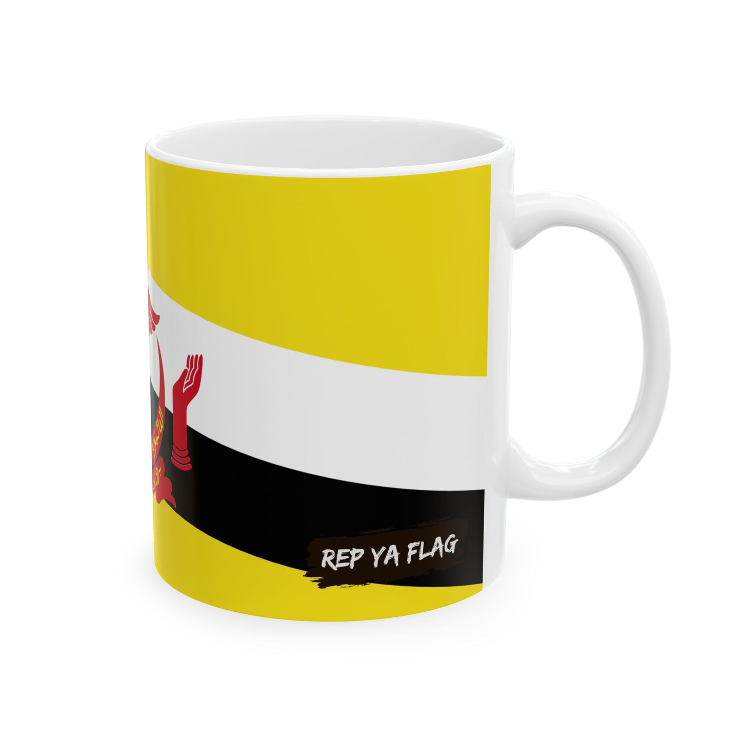 Brunei Flag Coffee Tea Mug 11oz 15oz | Rep Ya Flag Ceramic Mug