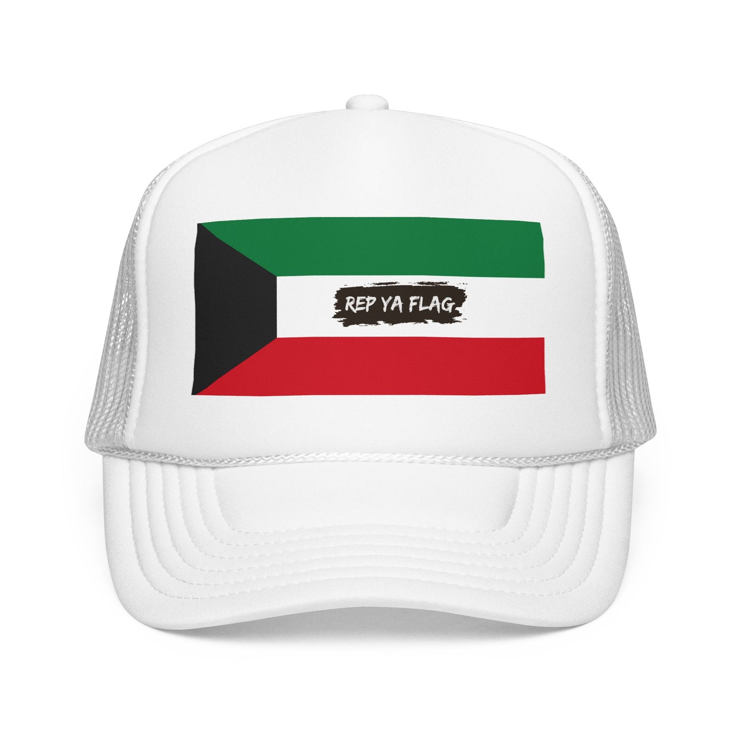 Kuwait Flag Foam Trucker Hat | Kuwaiti Pride Snapback Cap | Rep Ya Flag
