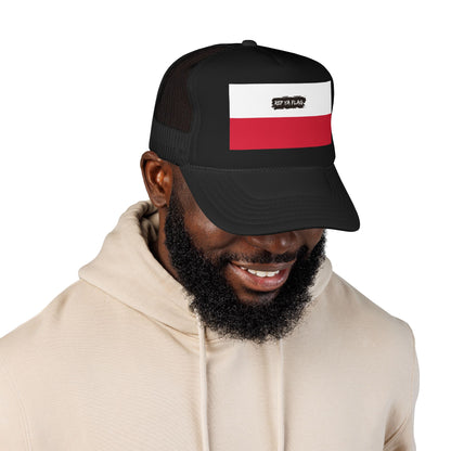 Poland Flag Foam Trucker Hat | Polish Pride Snapback Cap | Rep Ya Flag