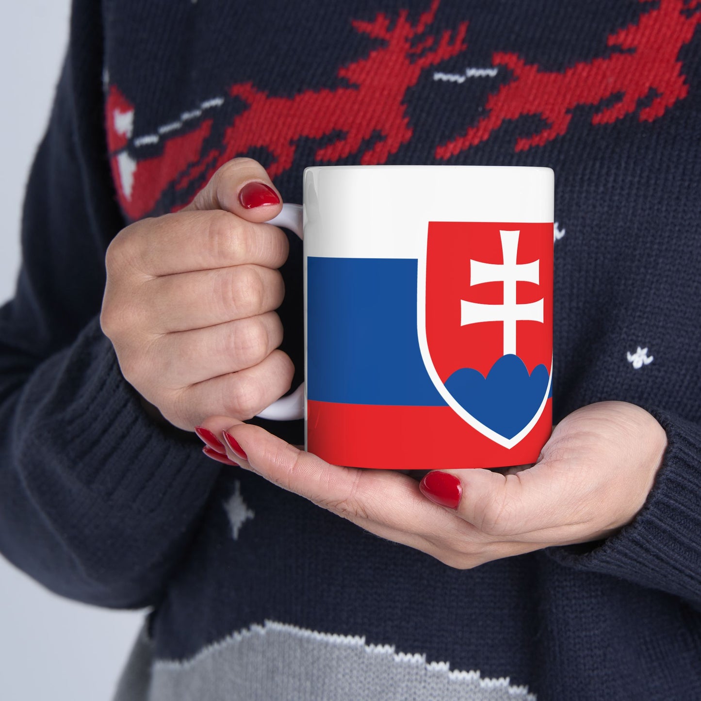 Slovakia Flag Coffee Tea Mug 11oz 15oz | Rep Ya Flag Ceramic Mug