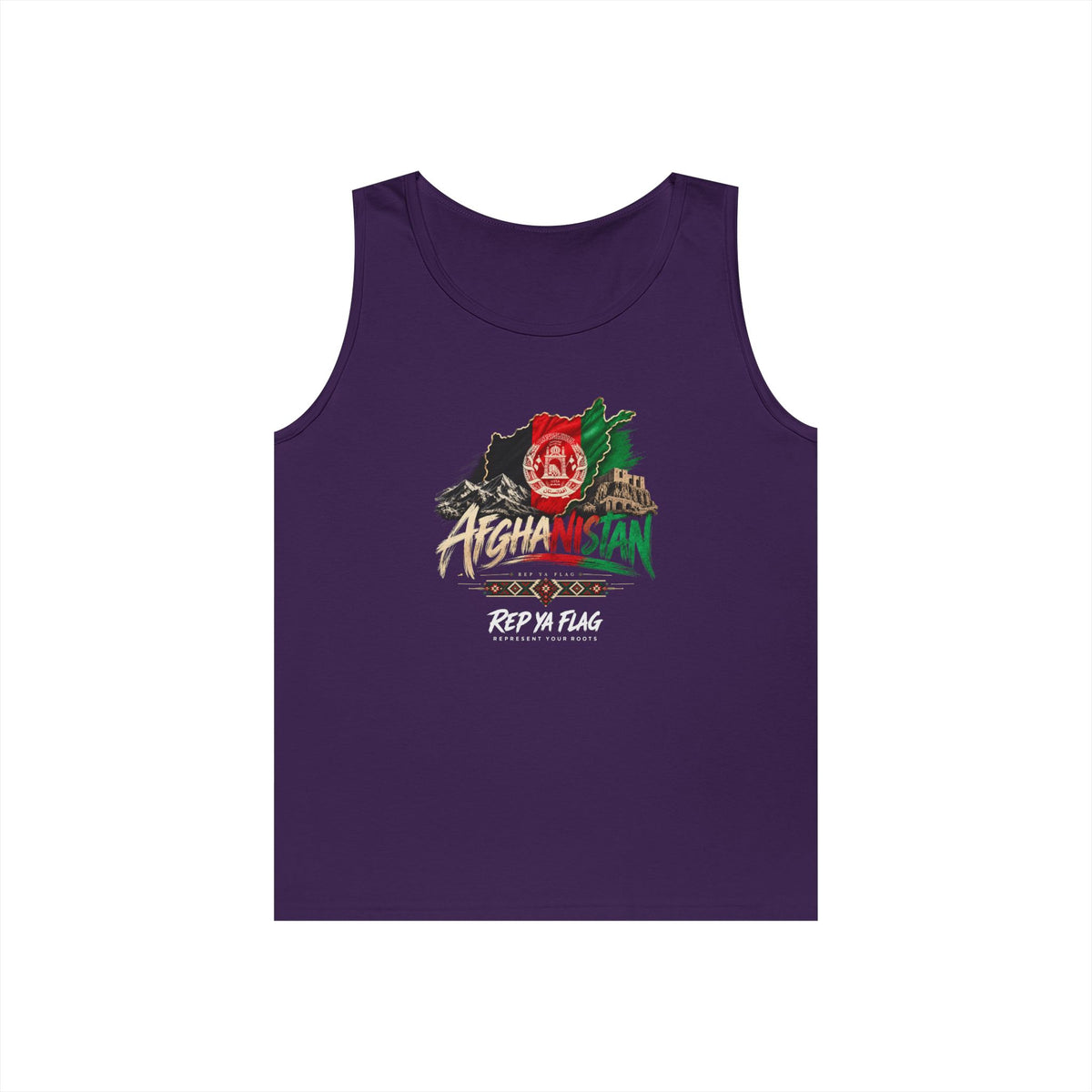 Afghanistan Flag Graphic Tank Top — 'Rep My Flag' Patriotic Design
