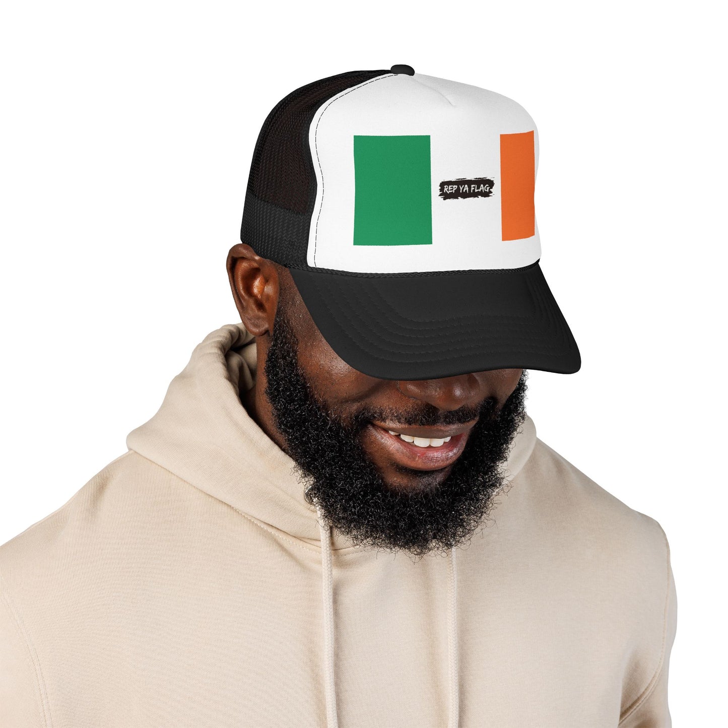Ireland Flag Foam Trucker Hat | Irish Pride Snapback Cap | Rep Ya Flag