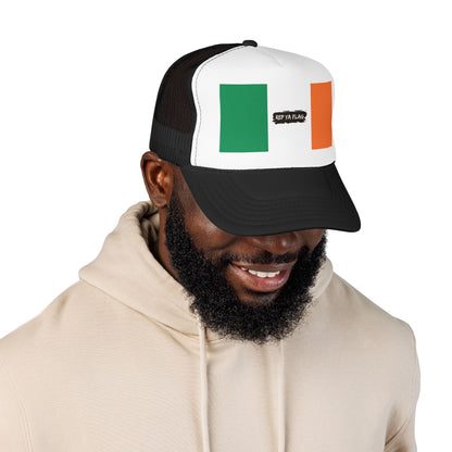 Ireland Flag Foam Trucker Hat | Irish Pride Snapback Cap | Rep Ya Flag