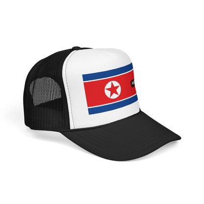 North Korea Flag Foam Trucker Hat | North Korean Pride Snapback Cap | Rep Ya Flag