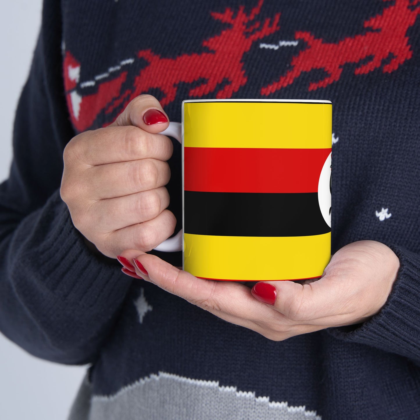 Uganda Flag Coffee Tea Mug 11oz 15oz | Rep Ya Flag Ceramic Mug