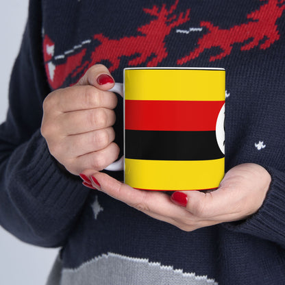 Uganda Flag Coffee Tea Mug 11oz 15oz | Rep Ya Flag Ceramic Mug