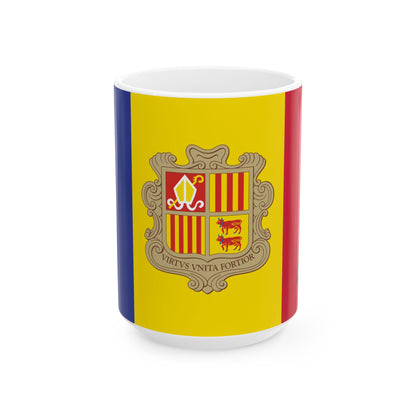 Andorra Flag Coffee Mug | Andorran Pride Ceramic Tea Mug 11oz & 15oz | Rep Ya Flag