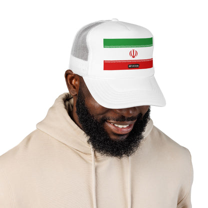 Iran Flag Foam Trucker Hat | Iranian Pride Snapback Cap | Rep Ya Flag