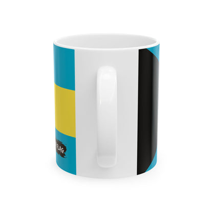 Bahamas Flag Coffee Tea Mug 11oz 15oz | Rep Ya Flag Ceramic Mug