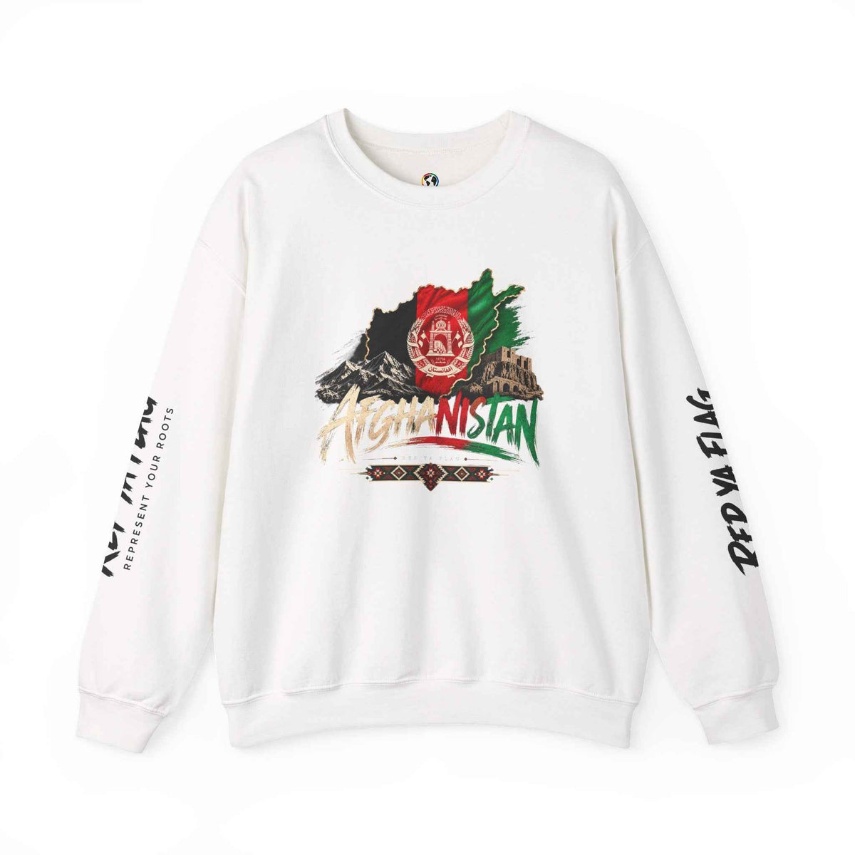 Afghanistan Flag Crewneck Sweatshirt — Patriotic Afghan Pride Sweater