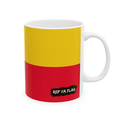 Benin Flag Coffee Mug | Beninese Pride Ceramic Tea Mug 11oz & 15oz | Rep Ya Flag
