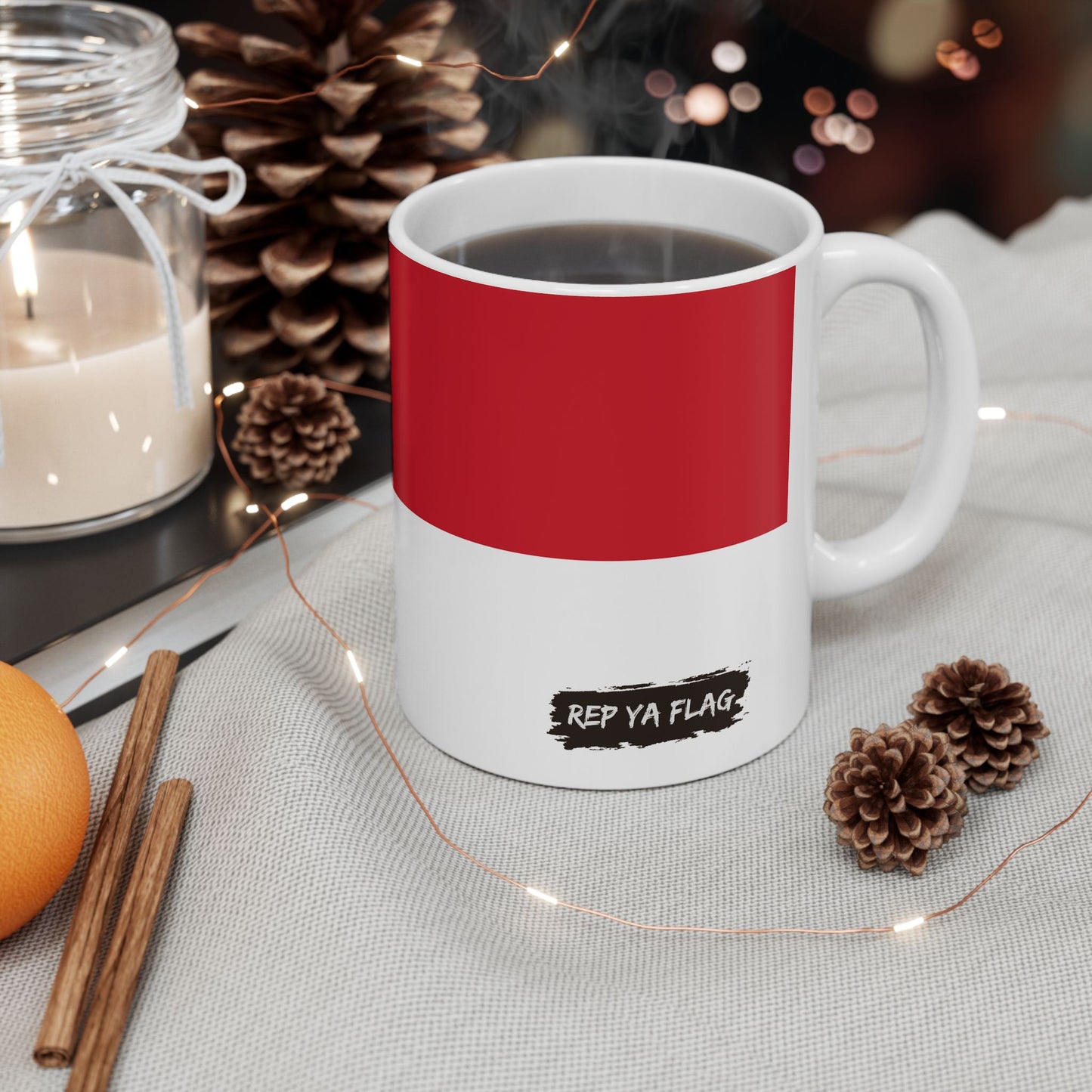 Monaco Flag Coffee Tea Mug 11oz 15oz | Rep Ya Flag Ceramic Mug