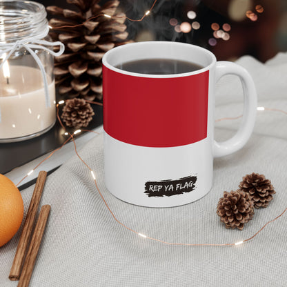 Monaco Flag Coffee Tea Mug 11oz 15oz | Rep Ya Flag Ceramic Mug