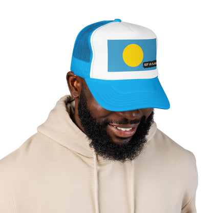 Palau Flag Foam Trucker Hat | Palauan Pride Snapback Cap | Rep Ya Flag