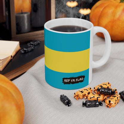 Bahamas Flag Coffee Tea Mug 11oz 15oz | Rep Ya Flag Ceramic Mug