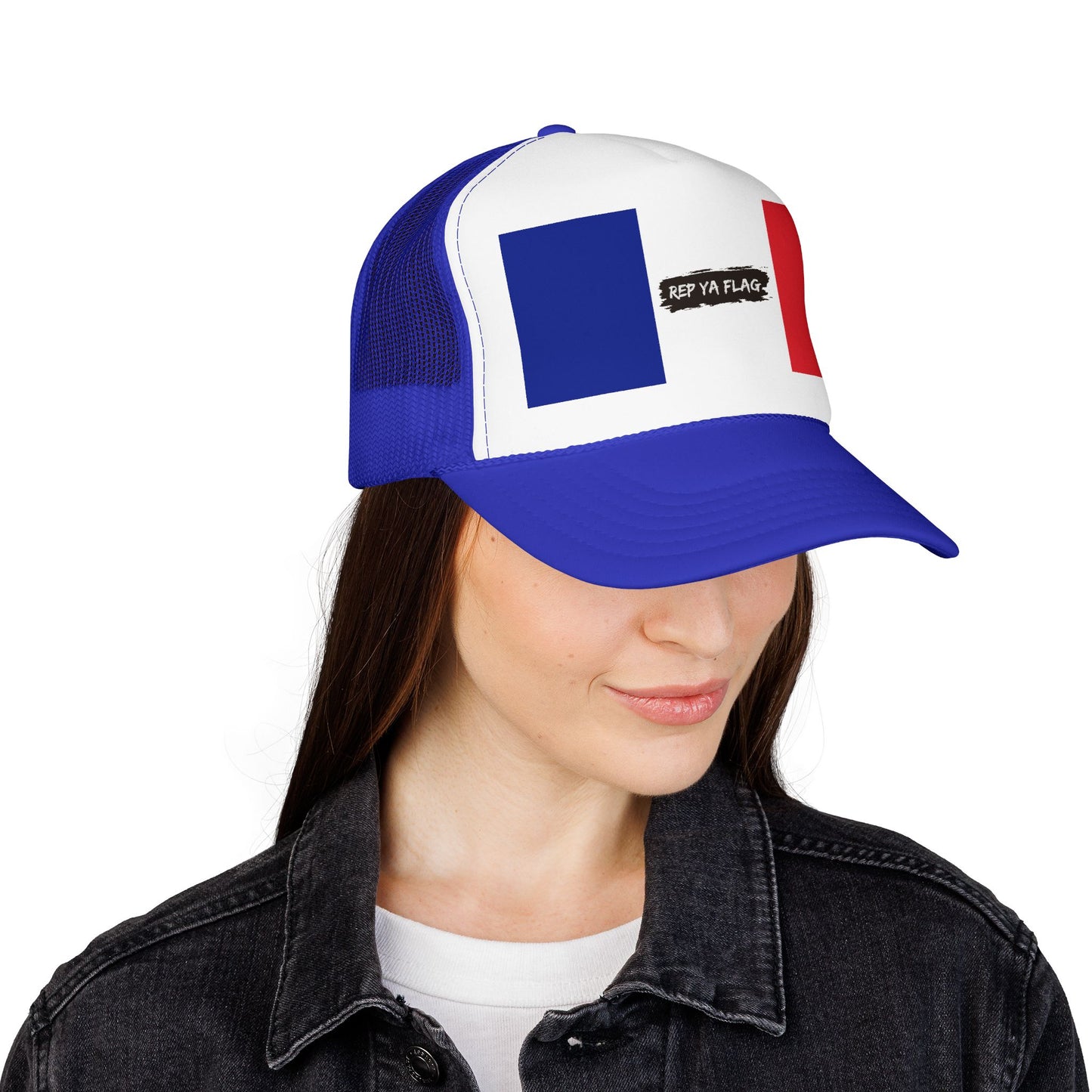 France Flag Foam Trucker Hat | French Pride Snapback Cap | Rep Ya Flag