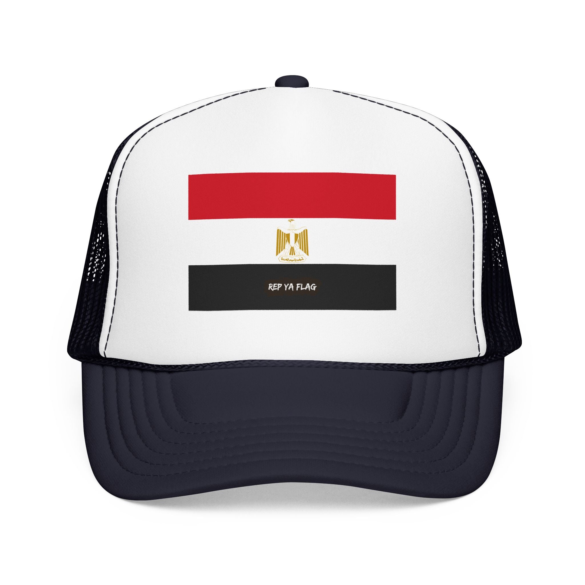 Egypt Flag Foam Trucker Hat | Egyptian Pride Snapback Cap | Rep Ya Flag
