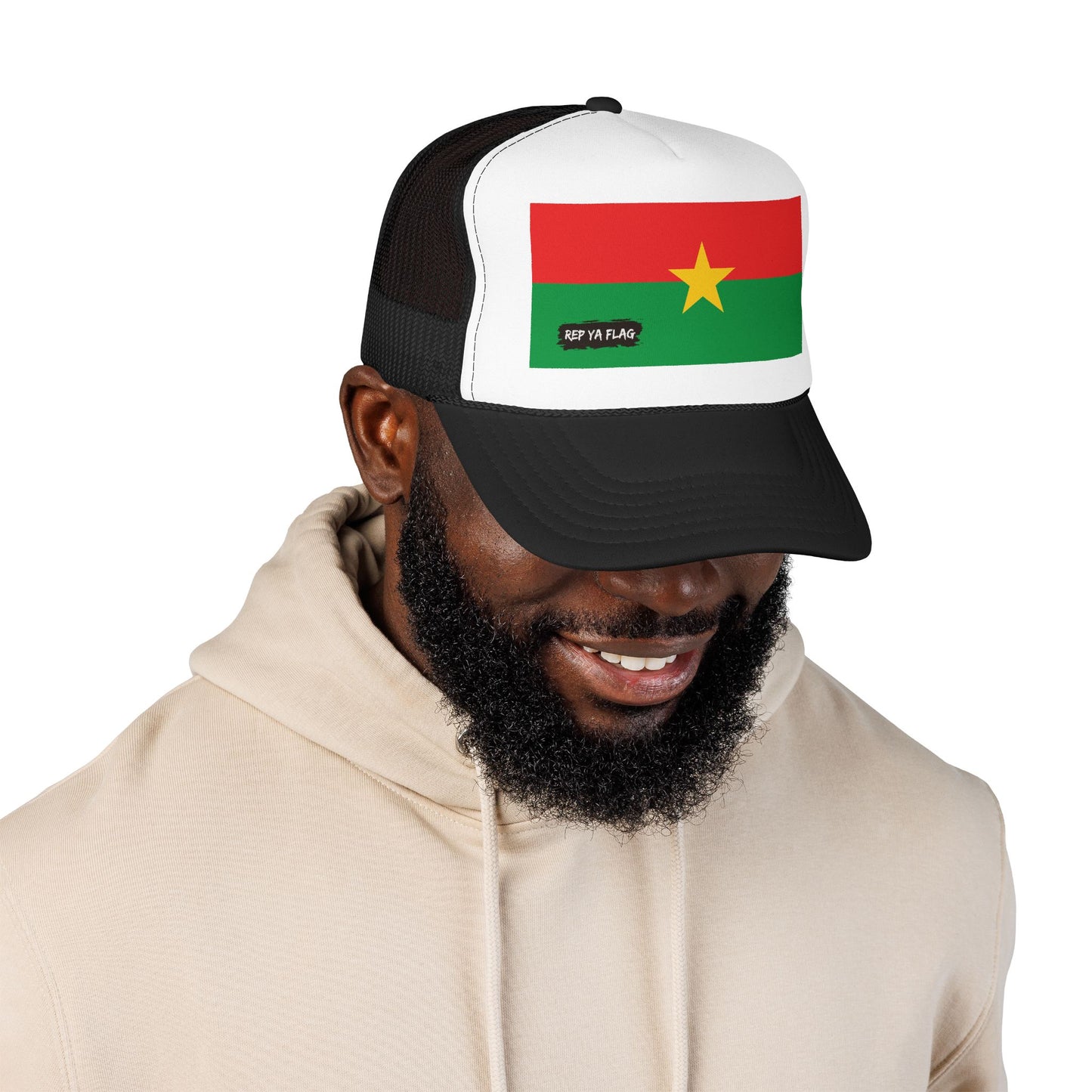 Burkina Faso Flag Foam Trucker Hat | Burkinabé Pride Snapback Cap | Rep Ya Flag
