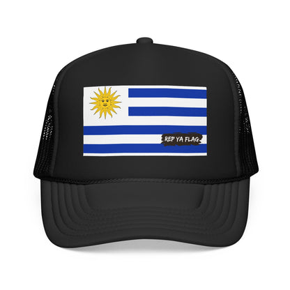 Uruguay Flag Foam Trucker Hat | Rep Ya Flag design