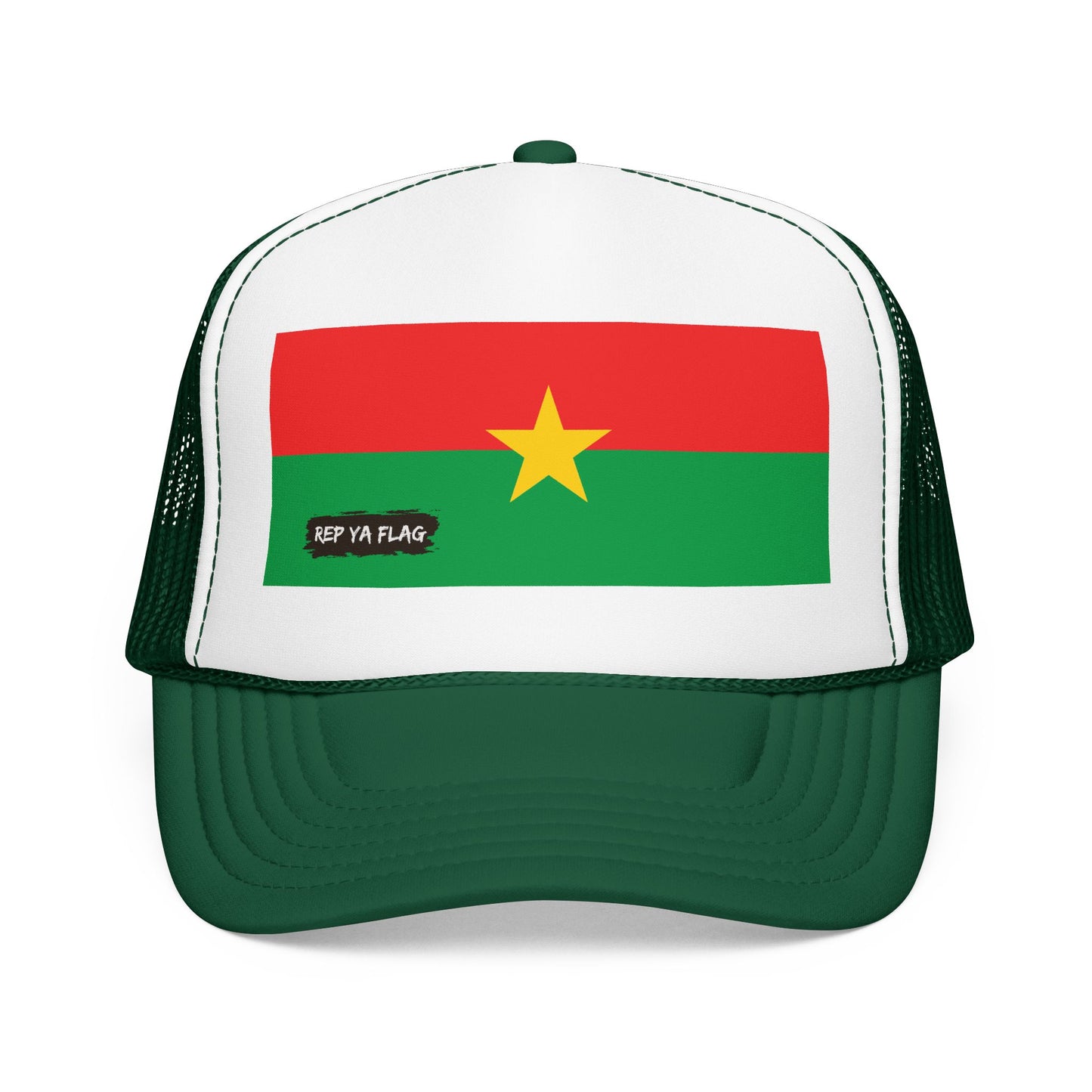 Burkina Faso Flag Foam Trucker Hat | Burkinabé Pride Snapback Cap | Rep Ya Flag