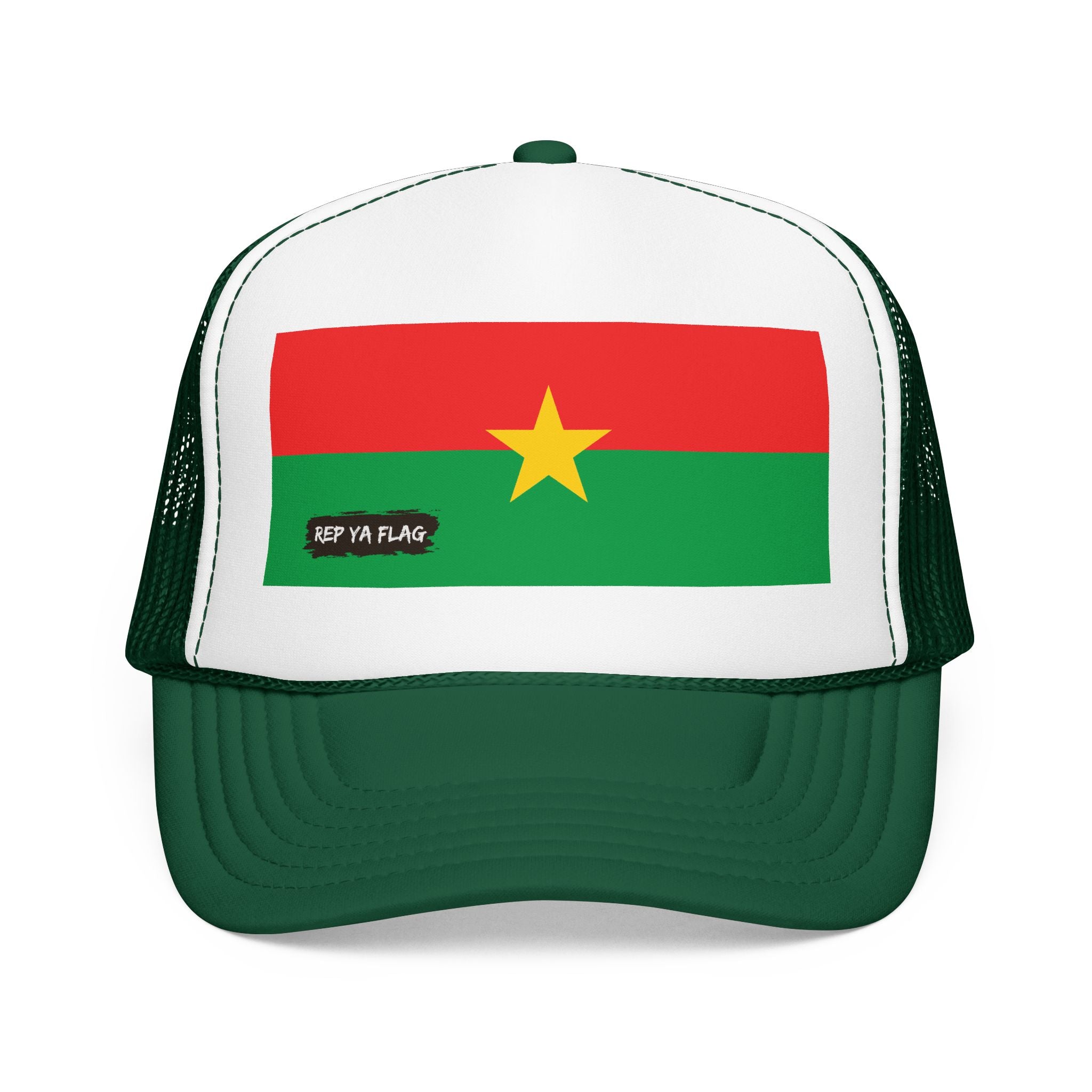 Burkina Faso Flag Foam Trucker Hat | Burkinabé Pride Snapback Cap | Rep Ya Flag