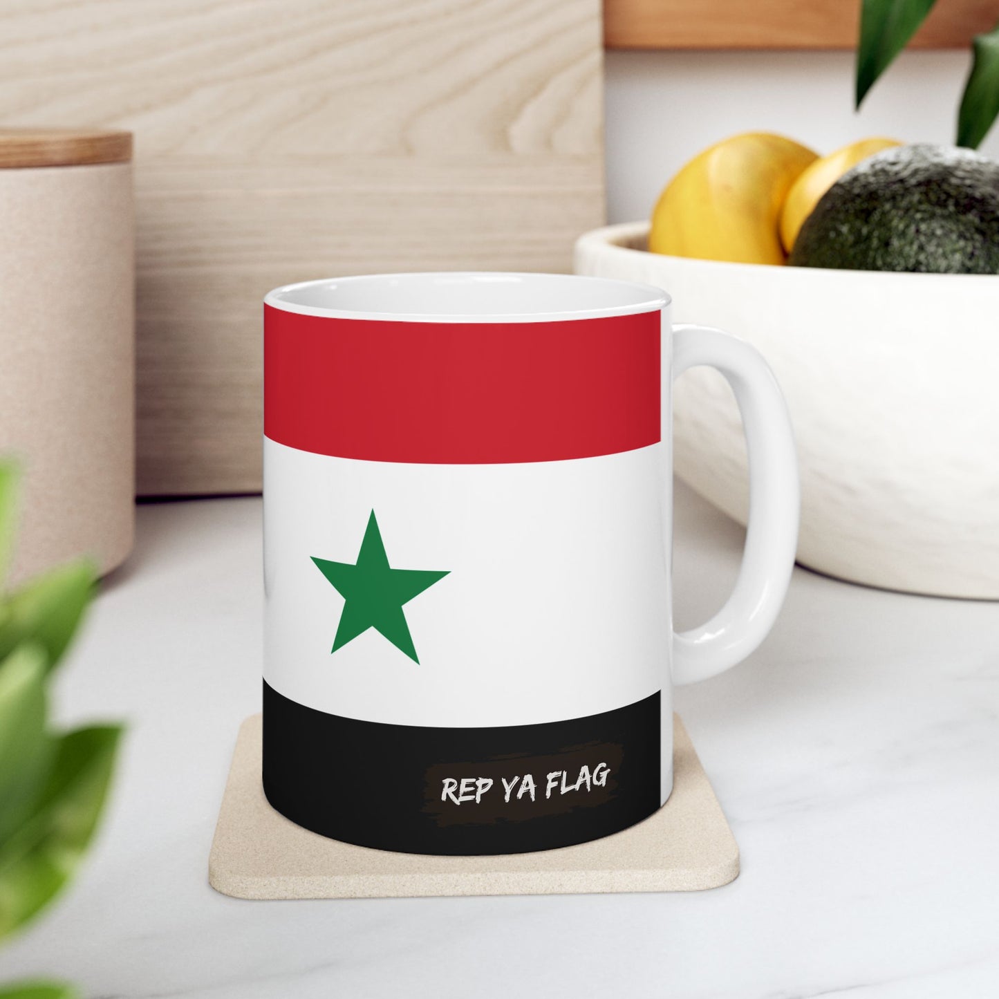 Syria Flag Coffee Tea Mug 11oz 15oz | Rep Ya Flag Ceramic Mug
