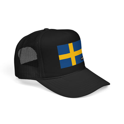 Sweden Flag Foam Trucker Hat | Rep Ya Flag design