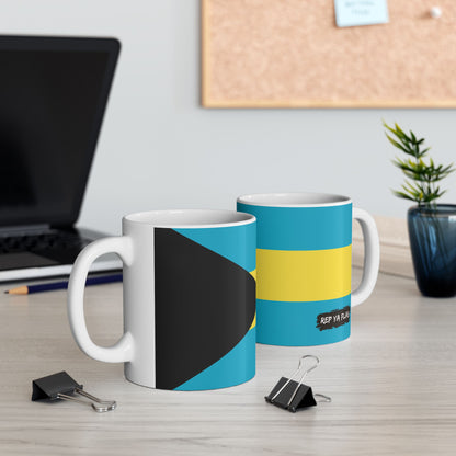 Bahamas Flag Coffee Tea Mug 11oz 15oz | Rep Ya Flag Ceramic Mug