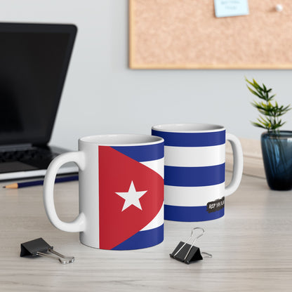 Cuba Flag Coffee Tea Mug 11oz 15oz | Rep Ya Flag Ceramic Mug