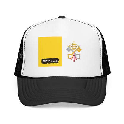 Vatican City Flag Foam Trucker Hat | Rep Ya Flag design