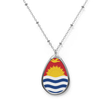 Kiribati Flag Oval Necklace | Kiribati Heritage Pendant | Rep Ya Flag