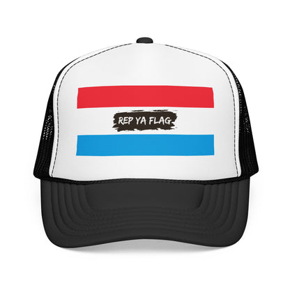 Luxembourg Flag Foam Trucker Hat | Luxembourg Pride Snapback Cap | Rep Ya Flag
