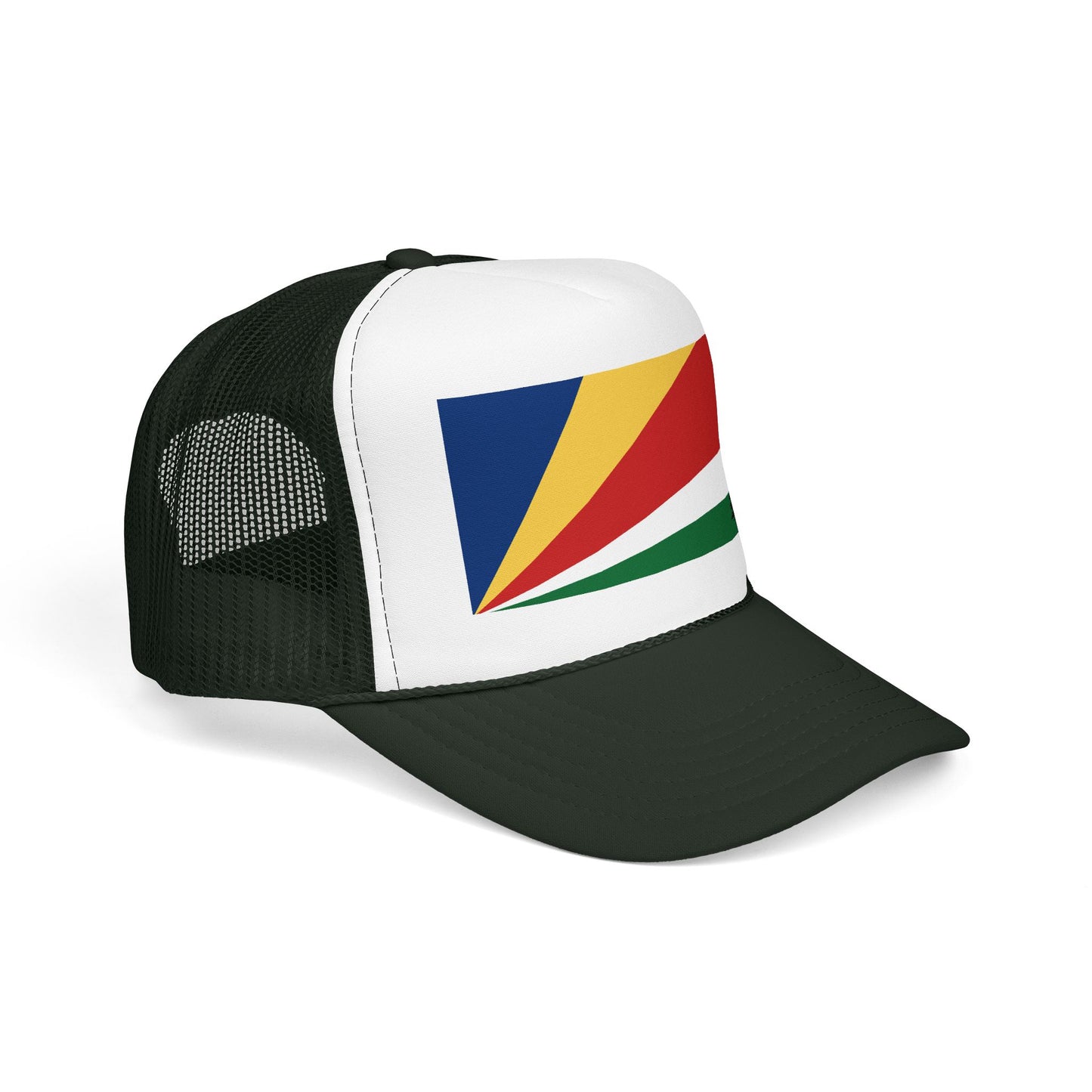 Seychelles Flag Foam Trucker Hat | Seychellois Pride Snapback Cap | Rep Ya Flag