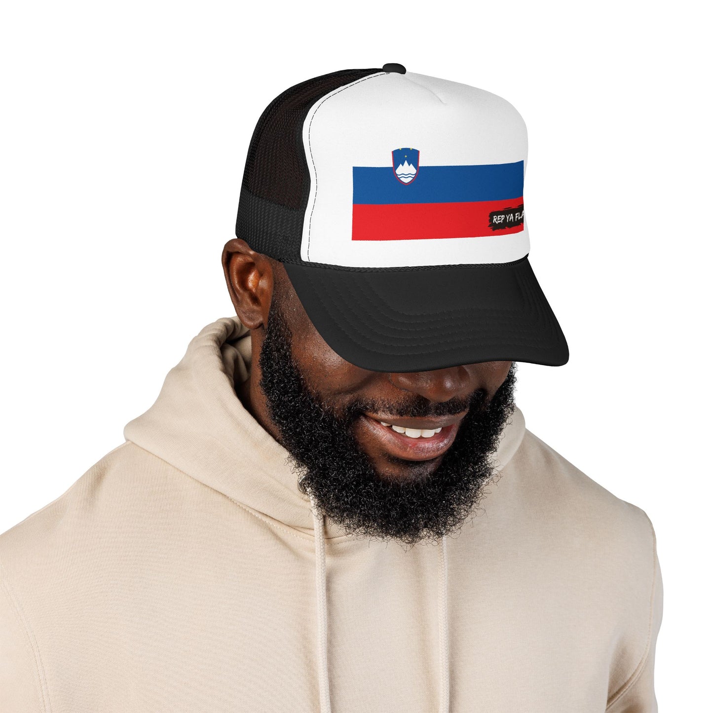 Slovenia Flag Foam Trucker Hat | Slovenian Pride Snapback Cap | Rep Ya Flag