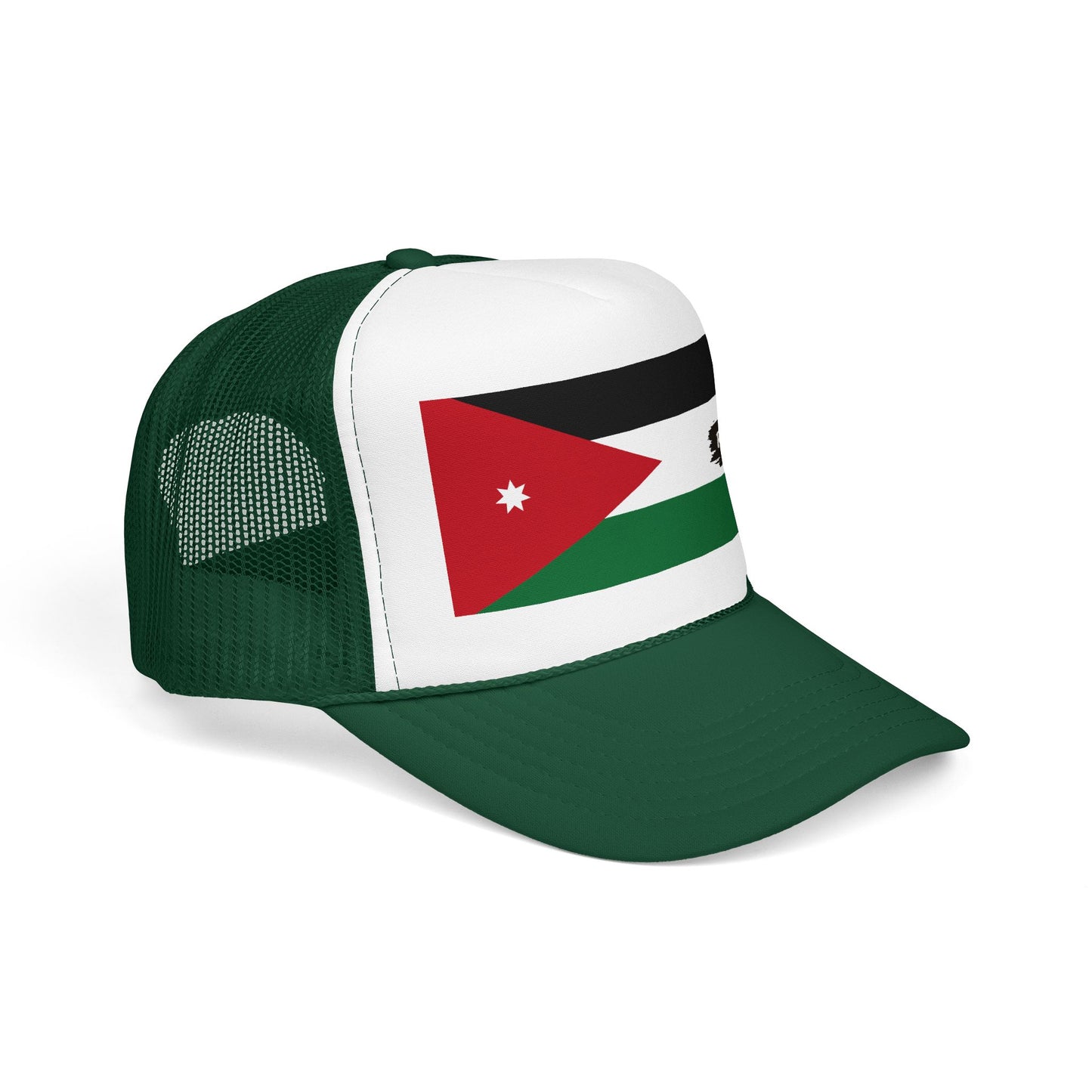 Jordan Flag Foam Trucker Hat | Jordanian Pride Snapback Cap | Rep Ya Flag